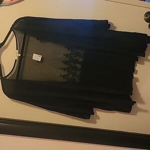 Maurices Black Sheer Cardigan